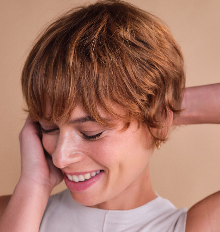 young woman short hairstyle